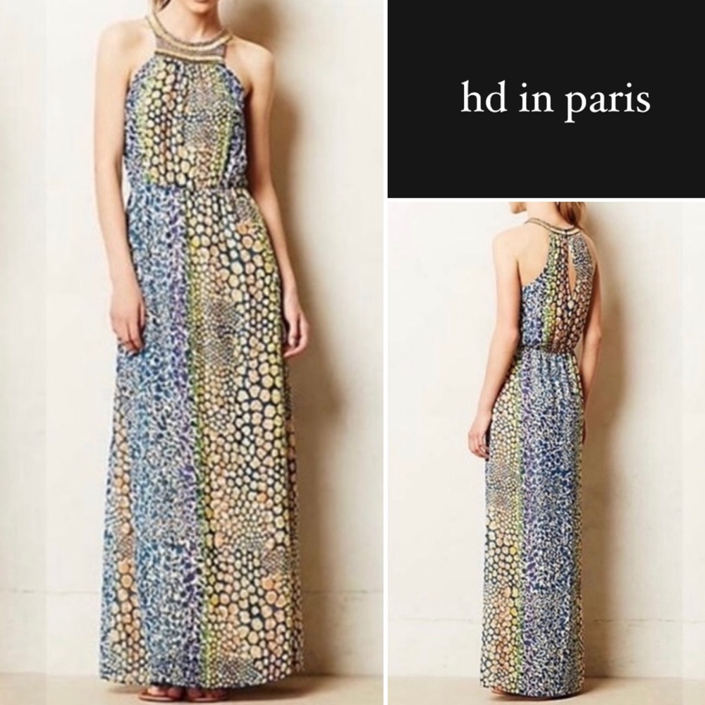 Anthropologie • HD in Paris Multi-colored Beaded Maxi Dress • 2